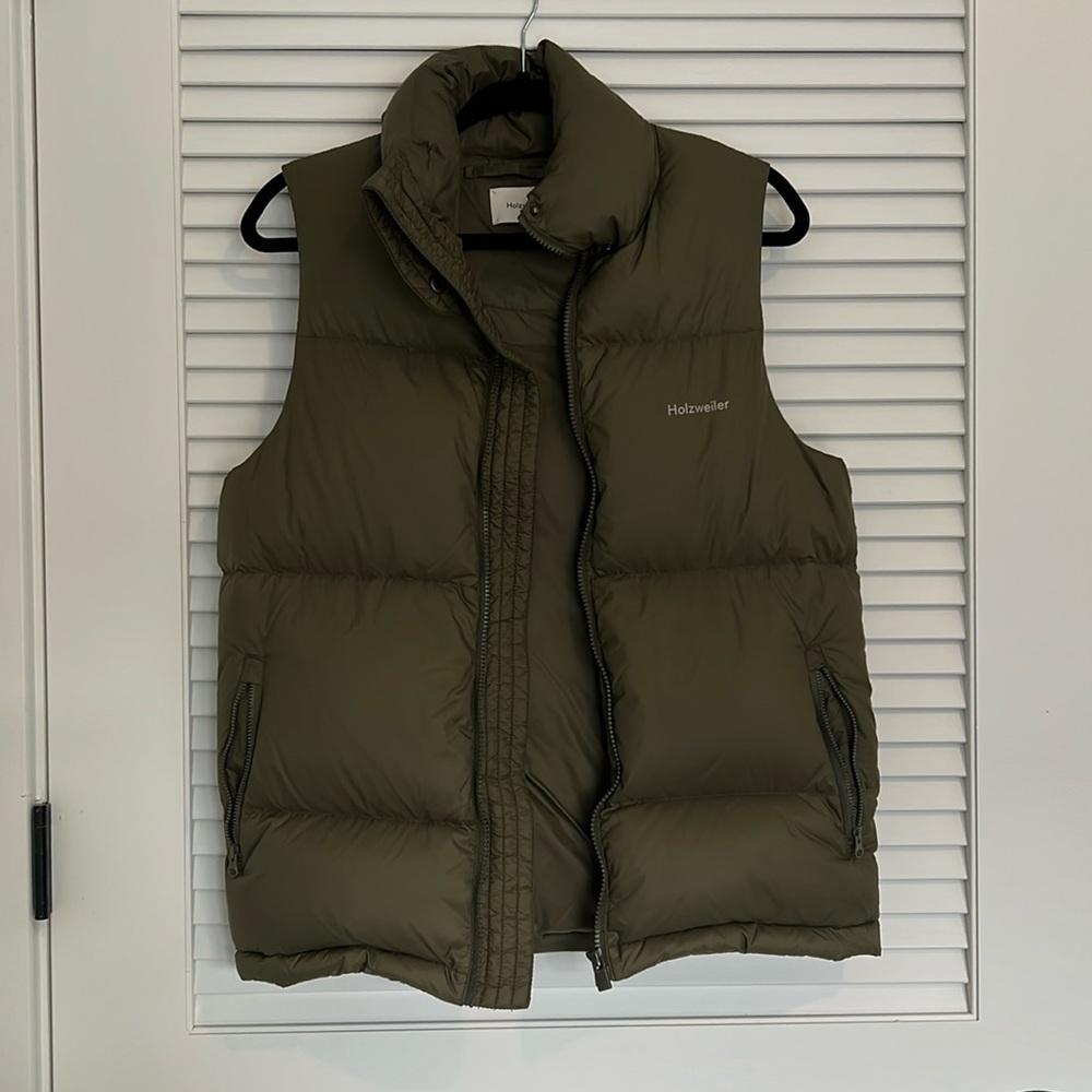 NWOT army green holzweiler nylon vest